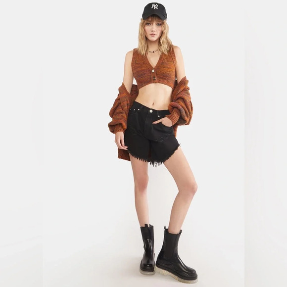 For Love And Lemons Orange Knit Crop Top - Picture 8 of 15